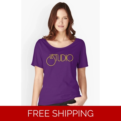 Girlie Le Studio Relaxed Fit T-Shirt Yellow Logo